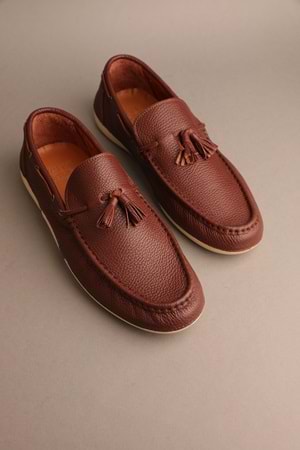 Gondol Erkek Hakiki Deri Klasik Loafer Kahverengi 44 ttx.251