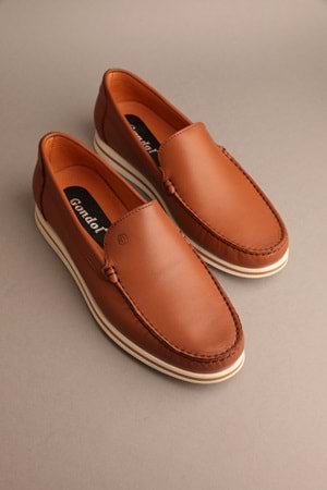 Gondol Erkek Hakiki Deri Klasik Loafer Kahverengi 42 ttx.253