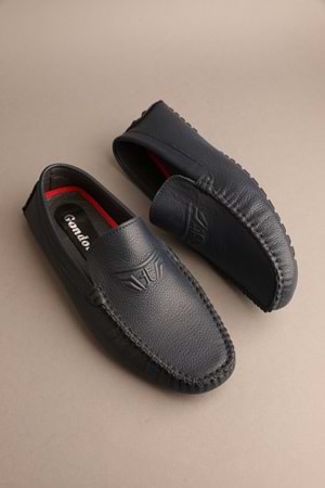 Gondol Erkek Hakiki Deri Klasik Loafer Lacivert 41 ttx.255