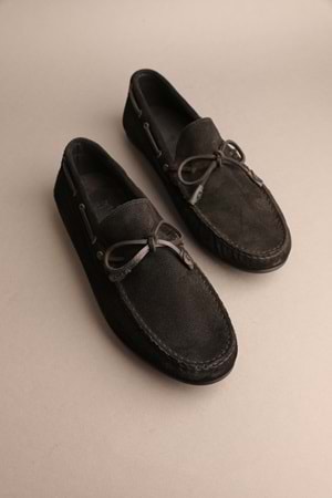 Gondol Erkek Hakiki Deri Klasik Loafer Siyah Süet 41 ttx.257
