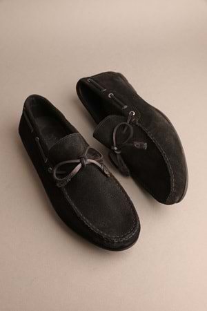 Gondol Erkek Hakiki Deri Klasik Loafer Siyah Süet 41 ttx.257