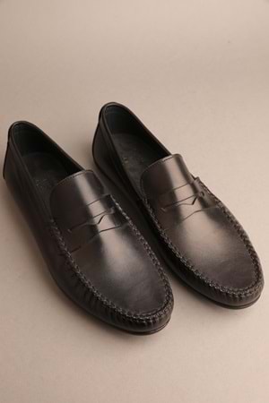 Gondol Erkek Hakiki Deri Klasik Loafer Siyah 42 ttx.278