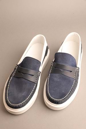 Gondol Erkek Hakiki Deri Klasik Loafer Lacivert 42 ttx.279