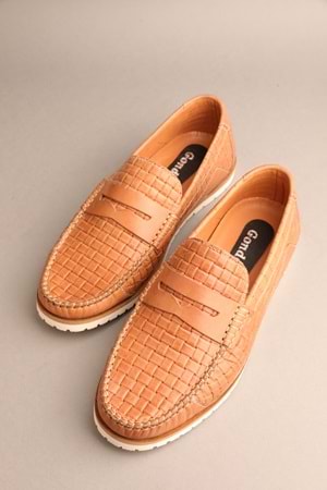 Gondol Erkek Hakiki Deri Klasik Loafer Taba 42 ttx.295