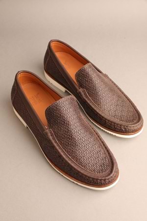 Gondol Erkek Hakiki Deri Klasik Loafer Kahverengi 42 ttx.297
