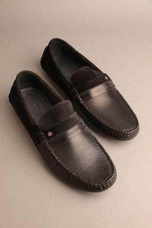 Gondol Erkek Hakiki Deri Klasik Loafer Siyah 41 ttx.2014