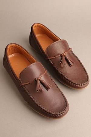 Gondol Erkek Hakiki Deri Klasik Loafer Kahverengi 41 ttx.20142