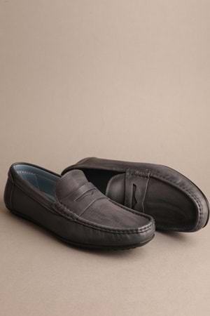 Gondol Erkek Hakiki Deri Klasik Loafer Mavi 42 ttx.20148