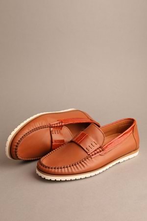 Gondol Erkek Hakiki Deri Klasik Loafer Taba 42 ttx.20151