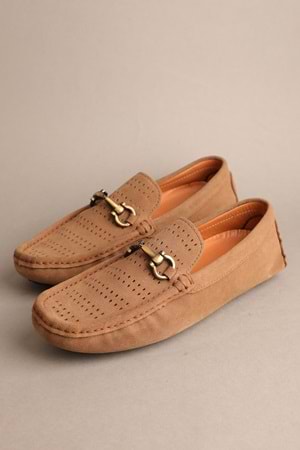 Gondol Erkek Hakiki Deri Klasik Loafer Vizon 42 ttx.20179