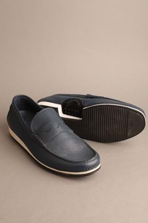 Gondol Erkek Hakiki Deri Klasik Loafer Lacivert 41 ttx.20180