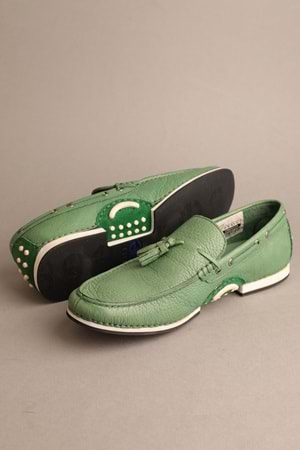 Gondol Erkek Hakiki Deri Klasik Loafer Yeşil 41 ttx.20185