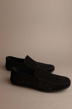 Gondol Erkek Hakiki Deri Klasik Loafer Siyah Süet 42 ttx.20195