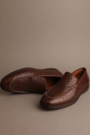 Gondol Erkek Hakiki Deri Klasik Loafer Kahverengi 42 ttx.20196
