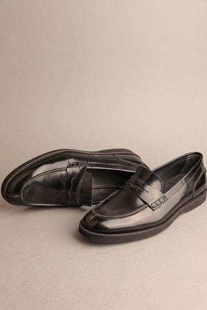 Gondol Erkek Hakiki Deri Klasik Loafer Siyah 42 ttx.613