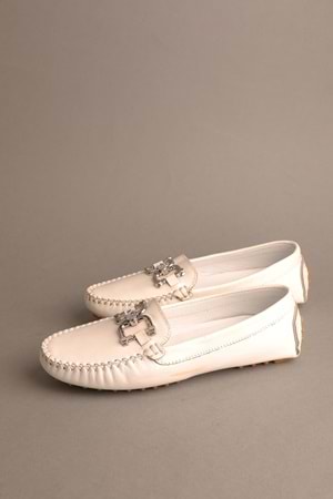 Gondol Kadın Hakiki Deri Klasik Loafer Beyaz 37 ttx.703