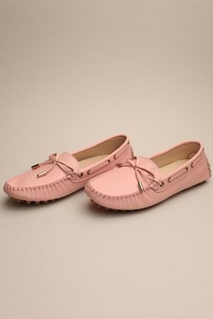 Gondol Kadın Hakiki Deri Klasik Loafer Pudra 37 ttx.753