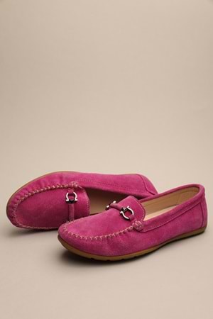 Gondol Kadın Hakiki Deri Klasik Loafer Mürdüm 37 ttx.757