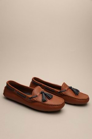 Gondol Kadın Hakiki Deri Klasik Loafer Taba 37 ttx.762