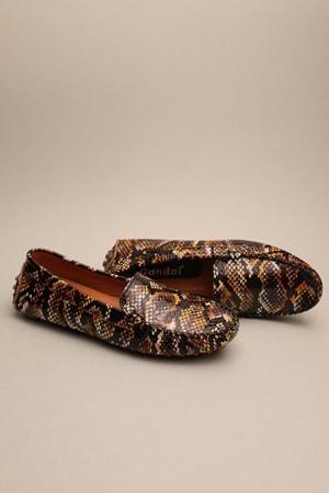 Gondol Kadın Hakiki Deri Klasik Loafer Siyah Yılan 37 ttx.70116