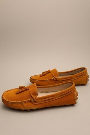 Gondol Kadın Hakiki Deri Klasik Loafer Hardal 37 ttx.70124