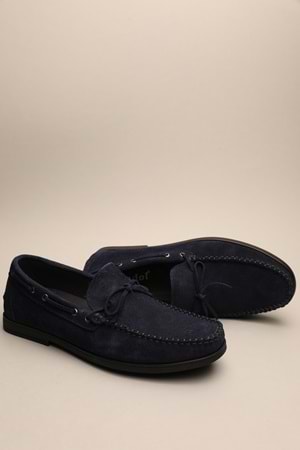 Gondol Erkek Hakiki Deri Klasik Loafer Lacivert Süet 41 ttx.626