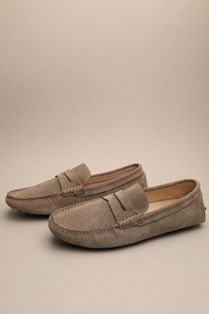 Gondol Erkek Hakiki Deri Klasik Loafer Vizon 41 ttx.641