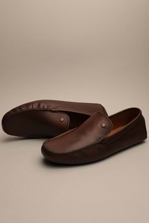 Gondol Erkek Hakiki Deri Klasik Loafer Kahverengi 42 ttx.654