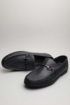 Gondol Erkek Hakiki Deri Klasik Loafer Lacivert 42 ttx.697