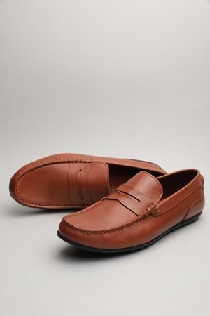 Gondol Erkek Hakiki Deri Klasik Loafer Taba 42 ttx.60123