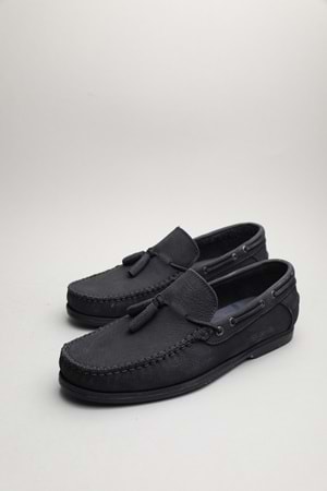 Gondol Erkek Hakiki Deri Klasik Loafer Lacivert 41 ttx.60137