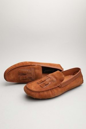 Gondol Erkek Hakiki Deri Klasik Loafer Taba Süet 42 ttx.60145
