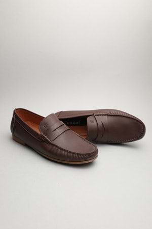 Gondol Erkek Hakiki Deri Klasik Loafer Kahverengi 42 ttx.60148