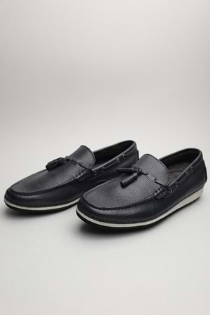 Gondol Erkek Hakiki Deri Klasik Loafer Lacivert 40 ttx.60150