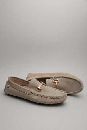Gondol Erkek Hakiki Deri Klasik Loafer Vizon Süet 40 ttx.60175