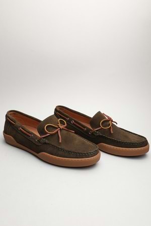 Gondol Erkek Hakiki Deri Klasik Loafer Haki Süet 41 ttx.60180