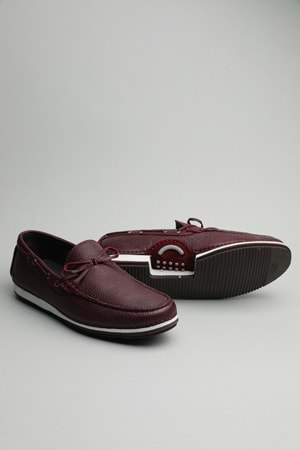 Gondol Erkek Hakiki Deri Klasik Loafer Bordo 40 ttx.60193