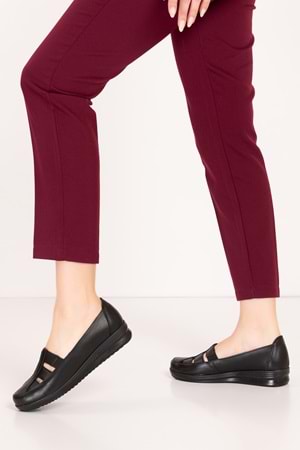 Gondol Kadın Hakiki Deri Anatomik Taban Anne Ayakkabı pyt.1207 - Siyah - 37