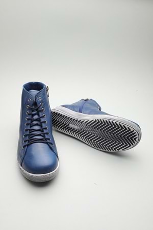 Gondol Hakiki Deri Günlük Hafif Yumuşak Spor Bot zx.1152 - Mavi - 37