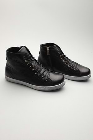 Gondol Hakiki Deri Günlük Hafif Yumuşak Spor Bot zx.1152 - Siyah - 37