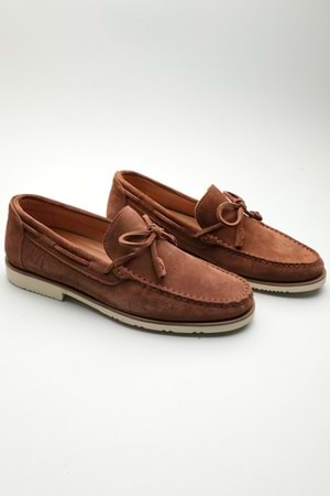 Gondol Erkek Hakiki Deri Klasik Loafer Kahverengi Süet 41 ttx.601105