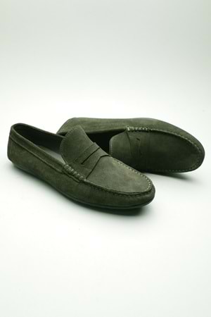 Gondol Erkek Hakiki Deri Klasik Loafer Haki 42 ttx.601118