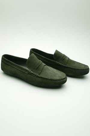 Gondol Erkek Hakiki Deri Klasik Loafer Haki 42 ttx.601118