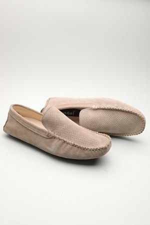 Gondol Erkek Hakiki Deri Klasik Loafer Vizon Süet 41 ttx.601120