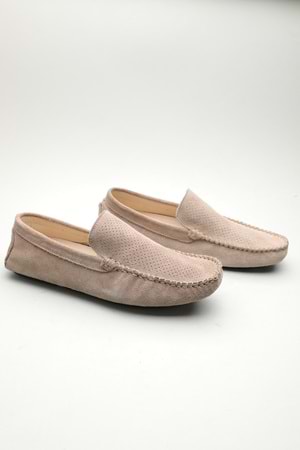 Gondol Erkek Hakiki Deri Klasik Loafer Vizon Süet 41 ttx.601120