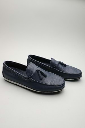 Gondol Erkek Hakiki Deri Klasik Loafer Lacivert 40 ttx.601133