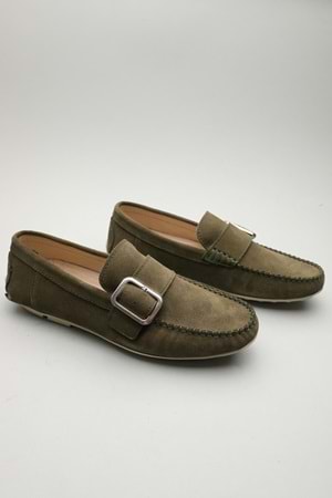 Gondol Erkek Hakiki Deri Klasik Loafer Haki Süet 41 ttx.601136