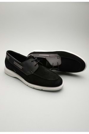 Gondol Erkek Hakiki Deri Klasik Loafer Siyah Süet 42 ttx.601140