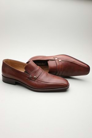 Gondol Erkek Hakiki Deri Klasik Kösele Kahverengi 42 ttx.180