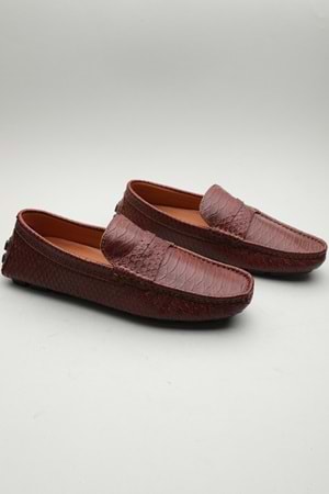 Gondol Erkek Hakiki Deri Klasik Loafer Kahve Croco 41 ttx.601155